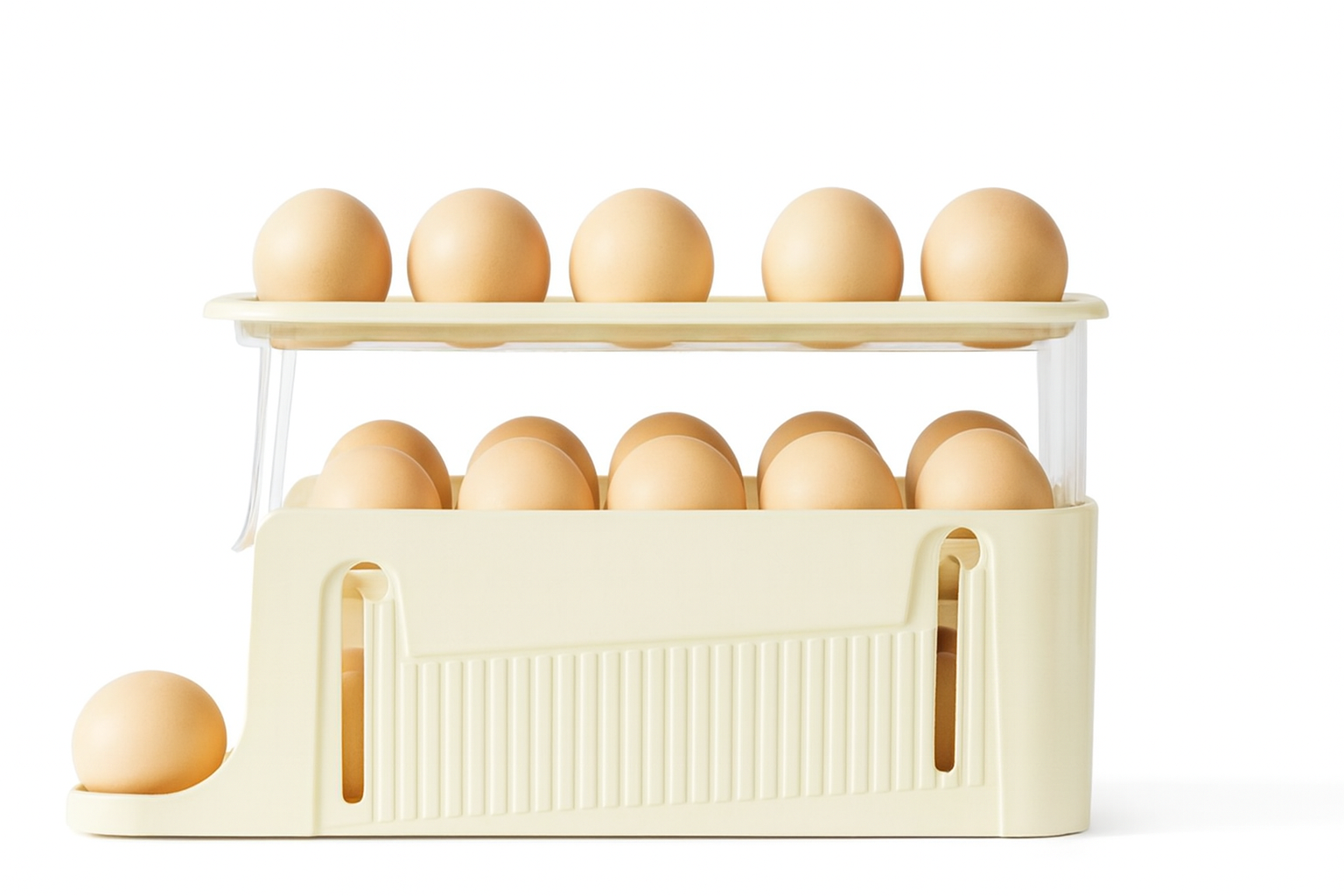 Caja Organizadora de Huevos Plegable– Ahorro de Espacio y Protección | 28 × 8.5 cm