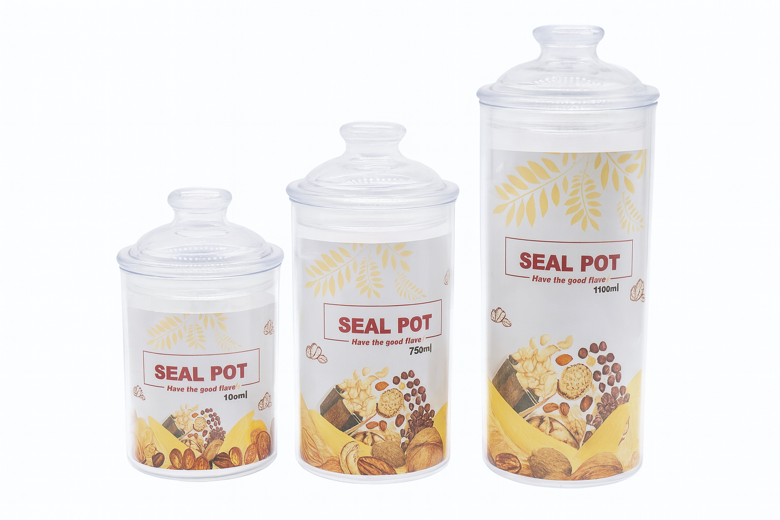 Frasco plástico con tapa hermética | Variedad de tamaños