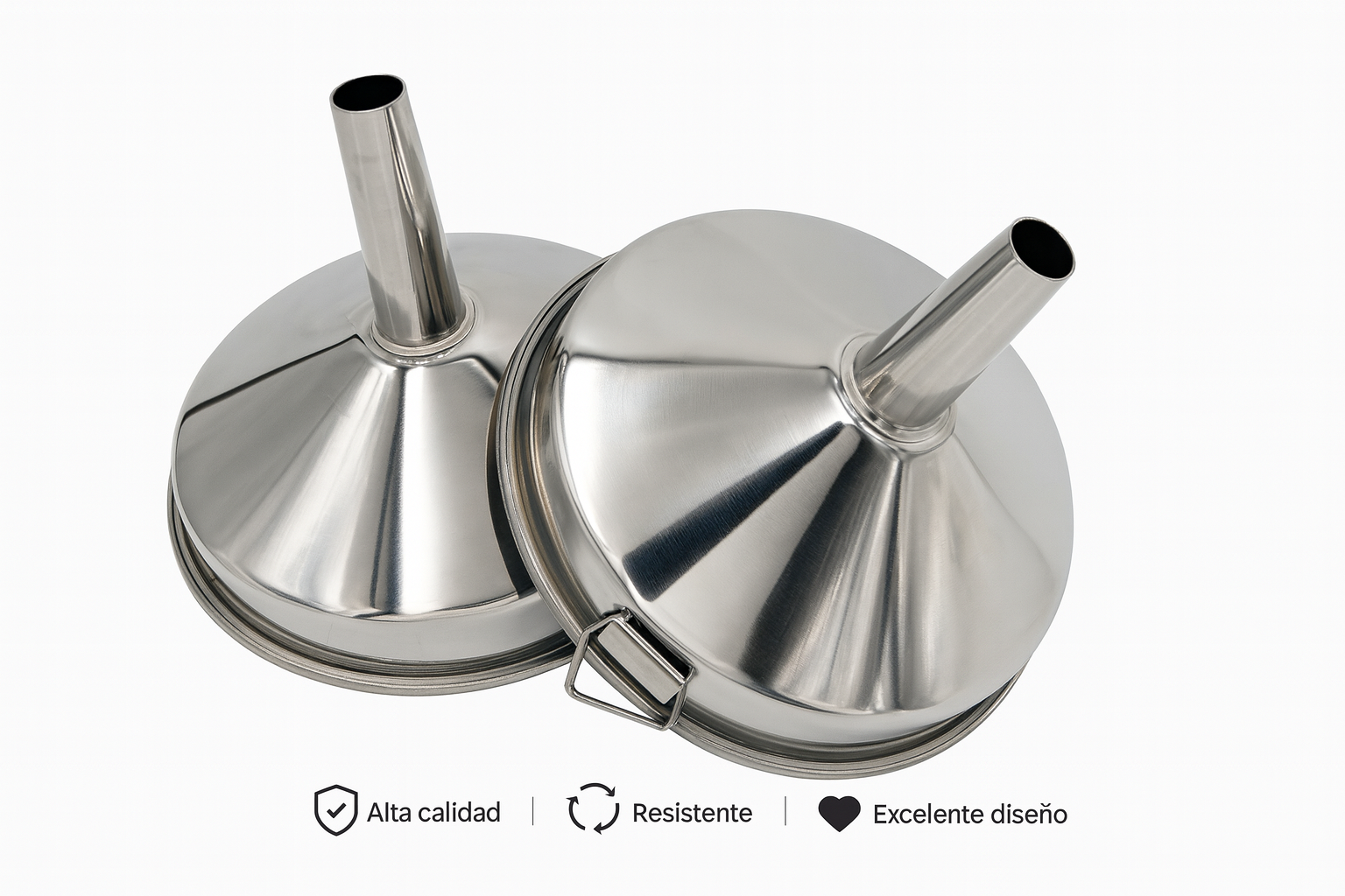 Embudo de acero inoxidable