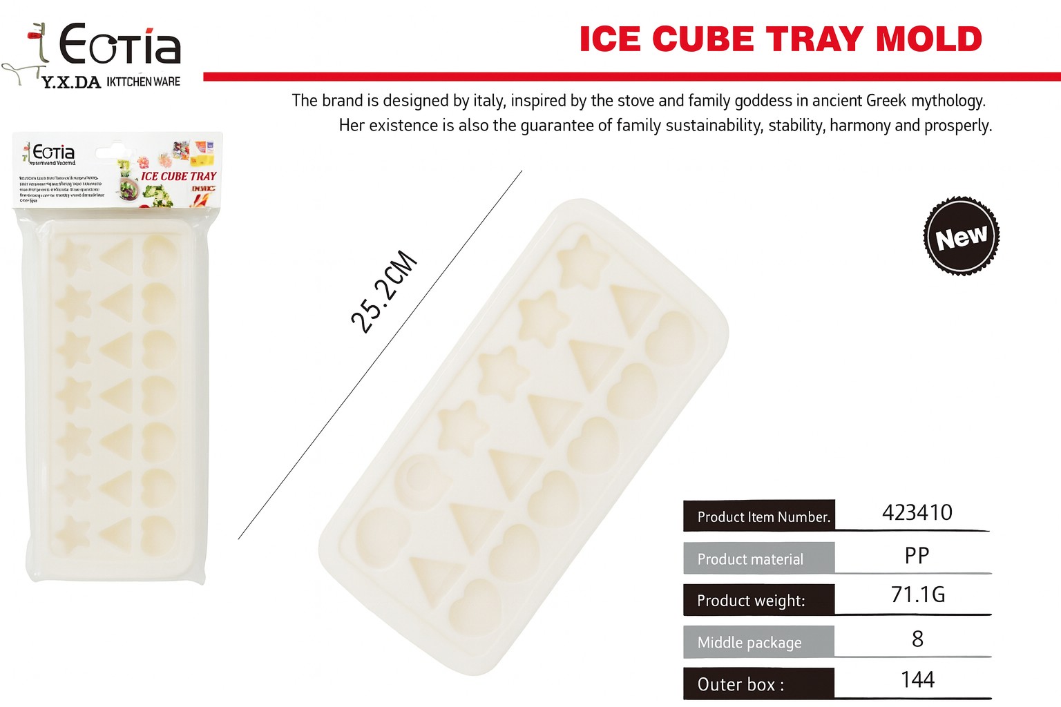 Molde de Plástico para Hielo – Práctico, Resistente y Fácil de Usar