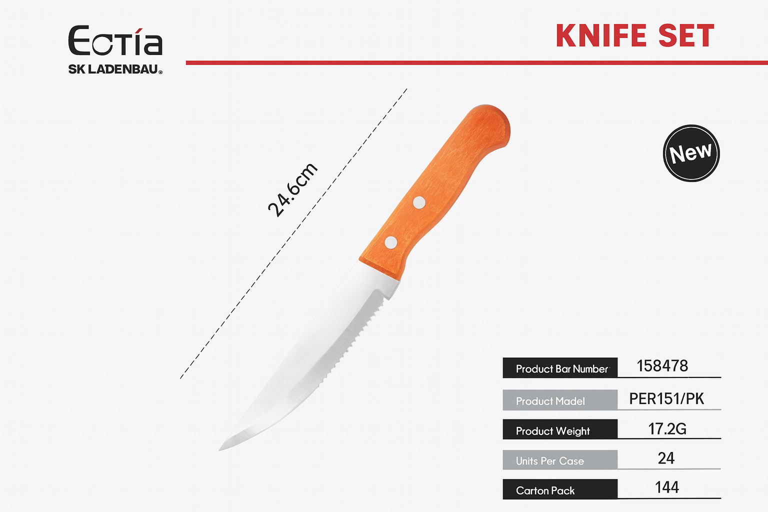 Cuchillo de Mesa para Carne – Corte Preciso y Diseño Elegante