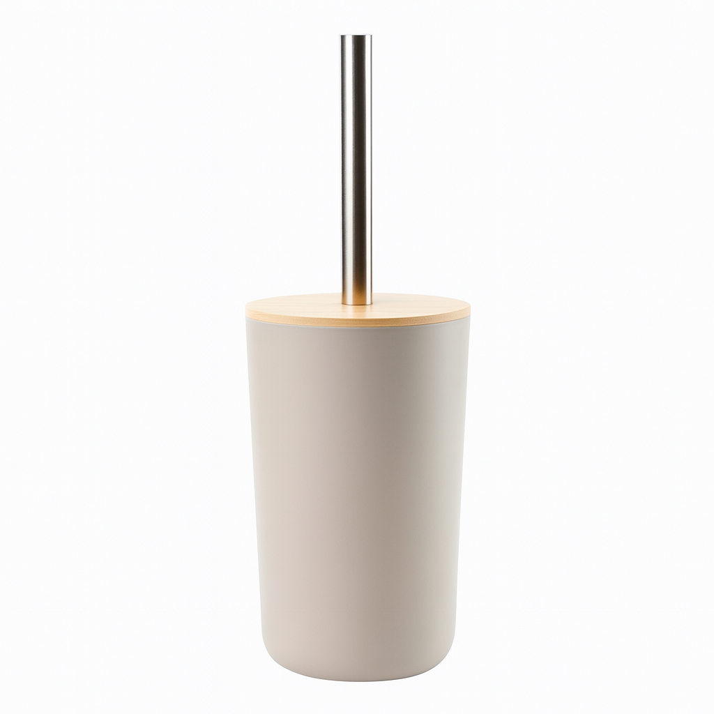 Cepillo de baño con tapa bambu, beige