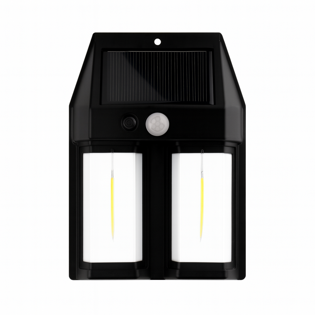 Lampara de pared con panel solar