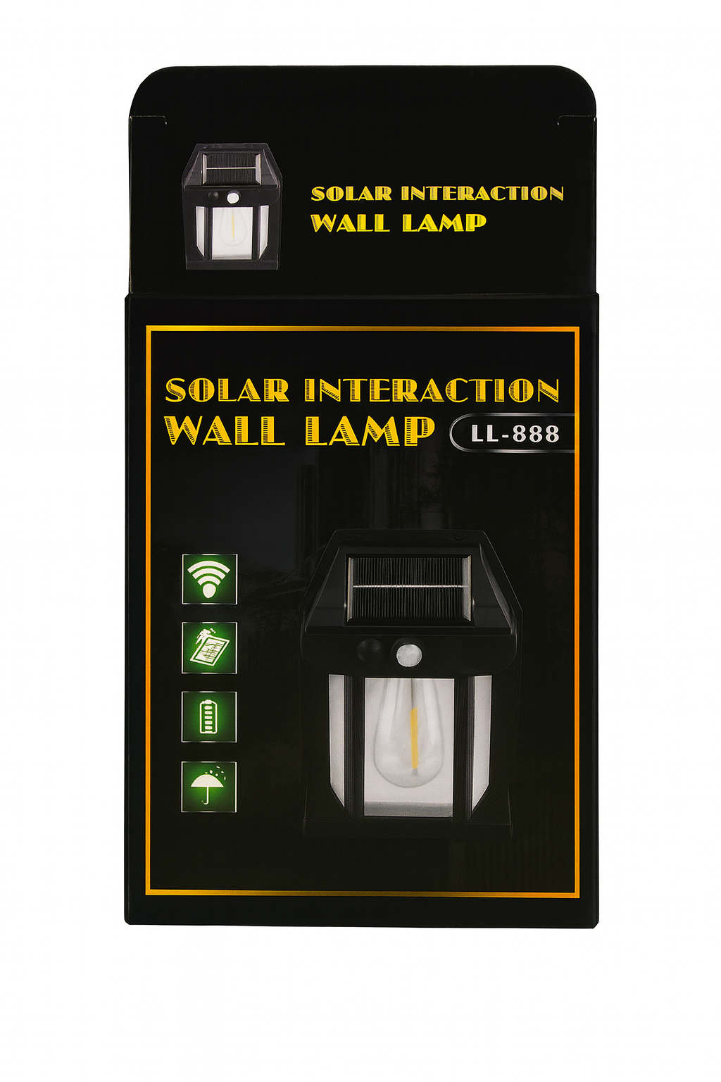 Lampara de pared con panel solar