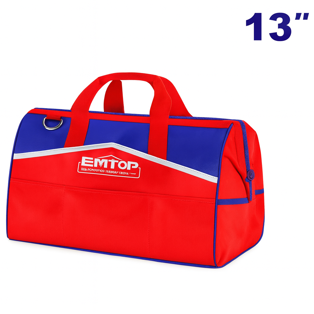 Bolso para herramientas de 13" en poliéster 1680D con 12 bolsillos exteriores