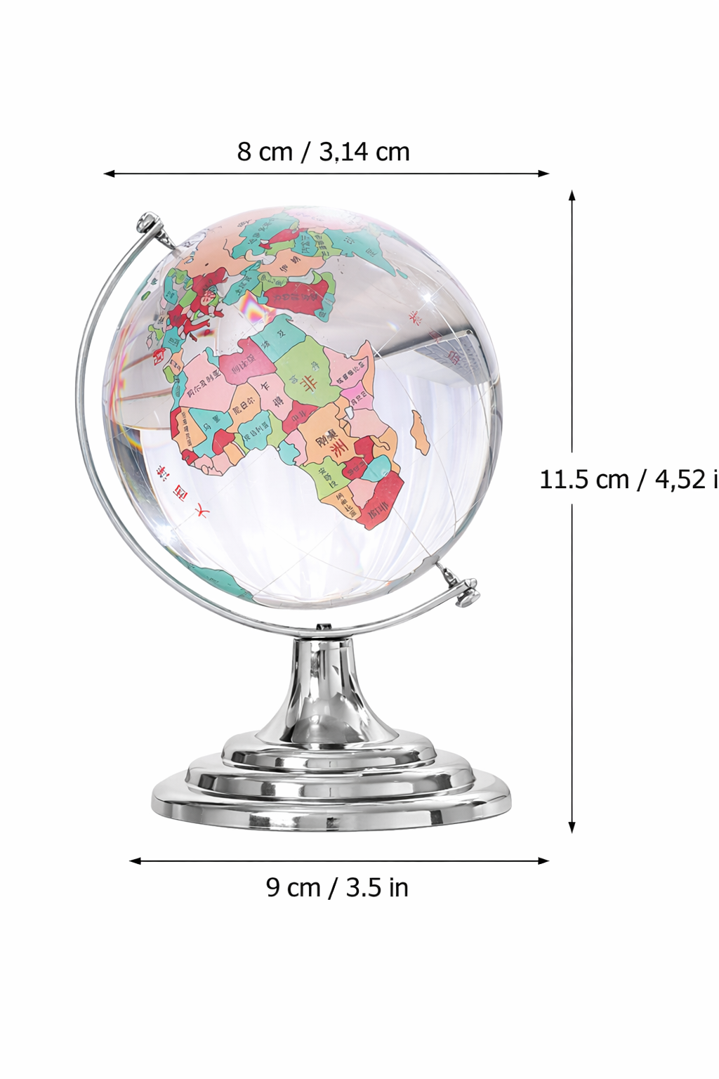 Adorno decorativo de globo del mundo para mesa.