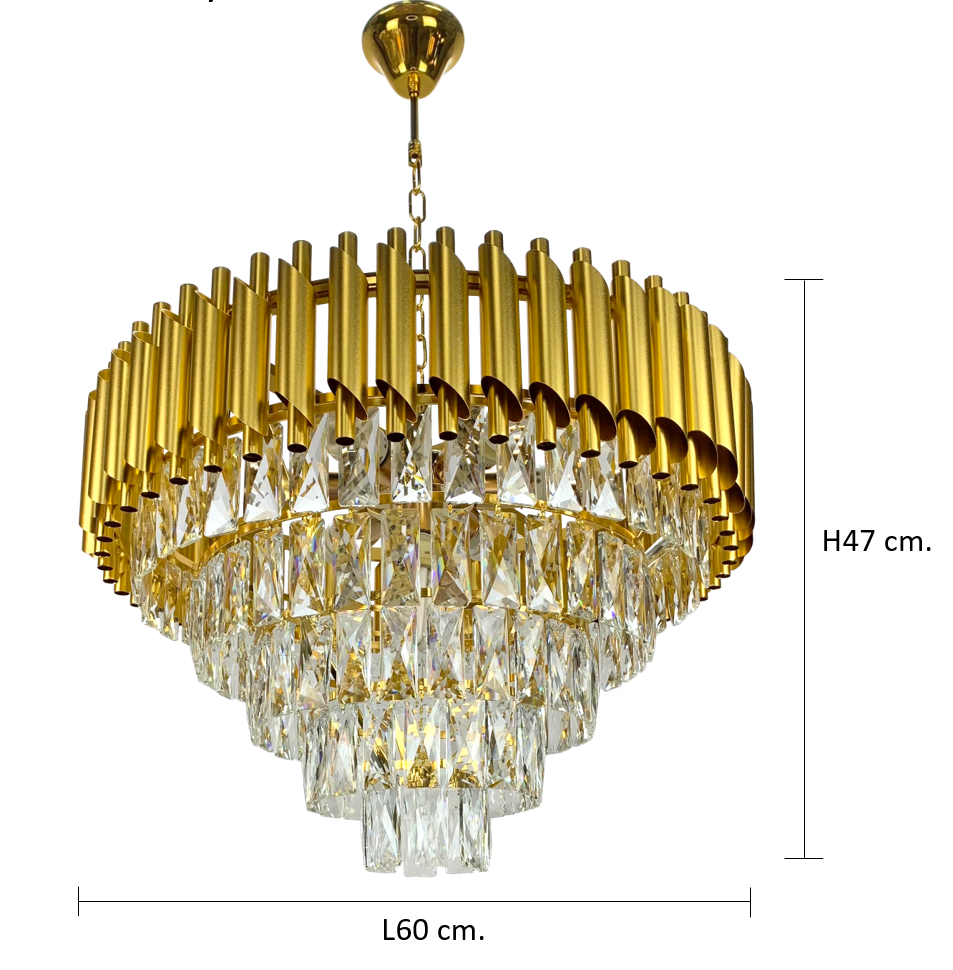 Lámpara colgante de cristal