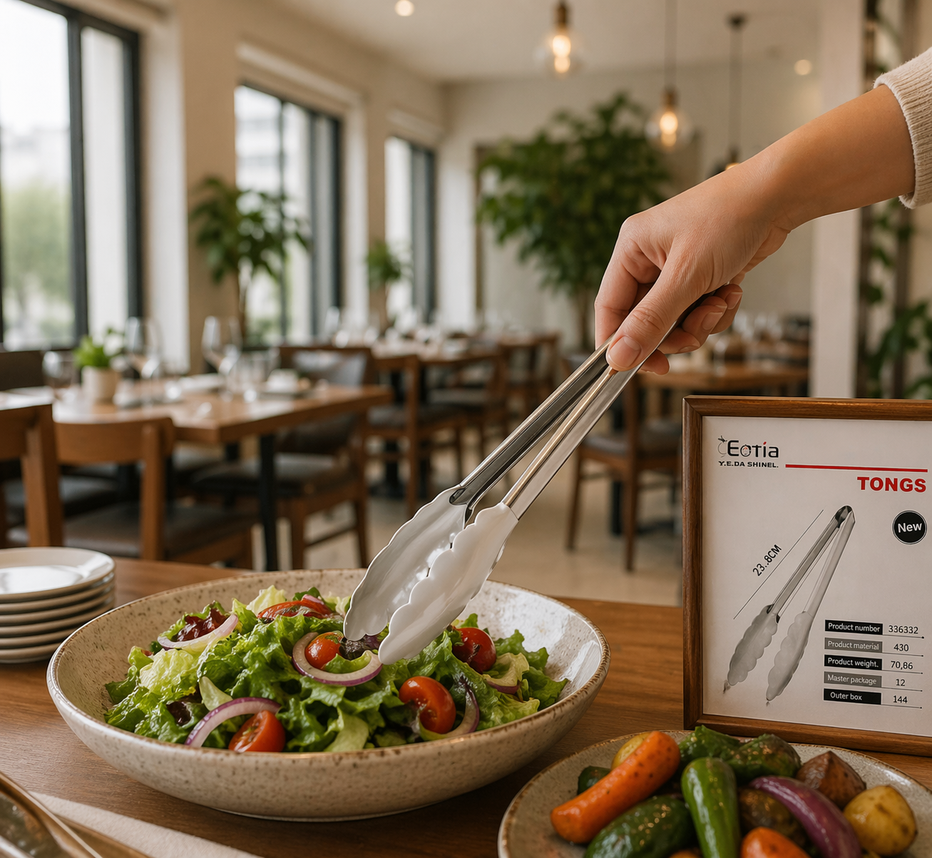 Pinza de Metal para Ensalada – Resistente, Elegante y Ergonómica