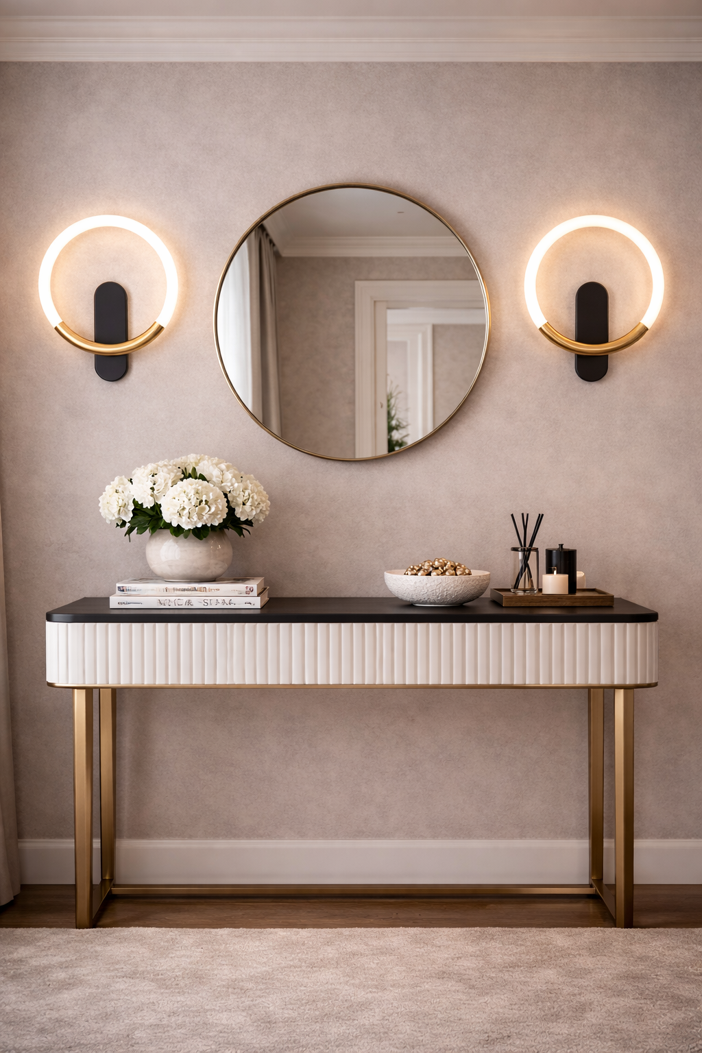 Aplique de Pared LED Moderno – Acrílico Negro