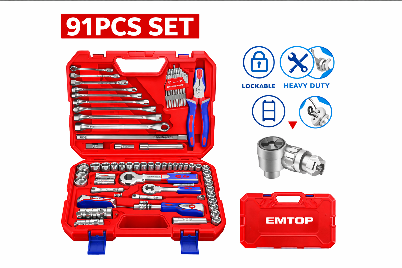 Set de Herramientas EMTOP – Versatilidad y Resistencia Profesional