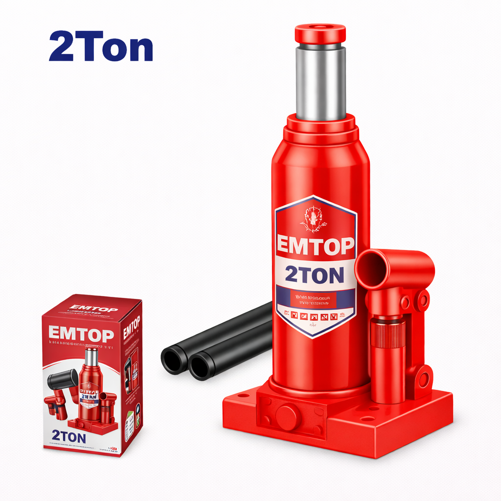 Gato Hidráulico de Botella EMTOP - Elevación Segura y Compacta