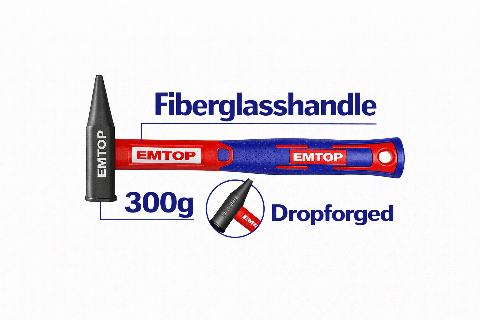 Martillo de Maquinista EMTOP: Precisión y Resistencia Profesional