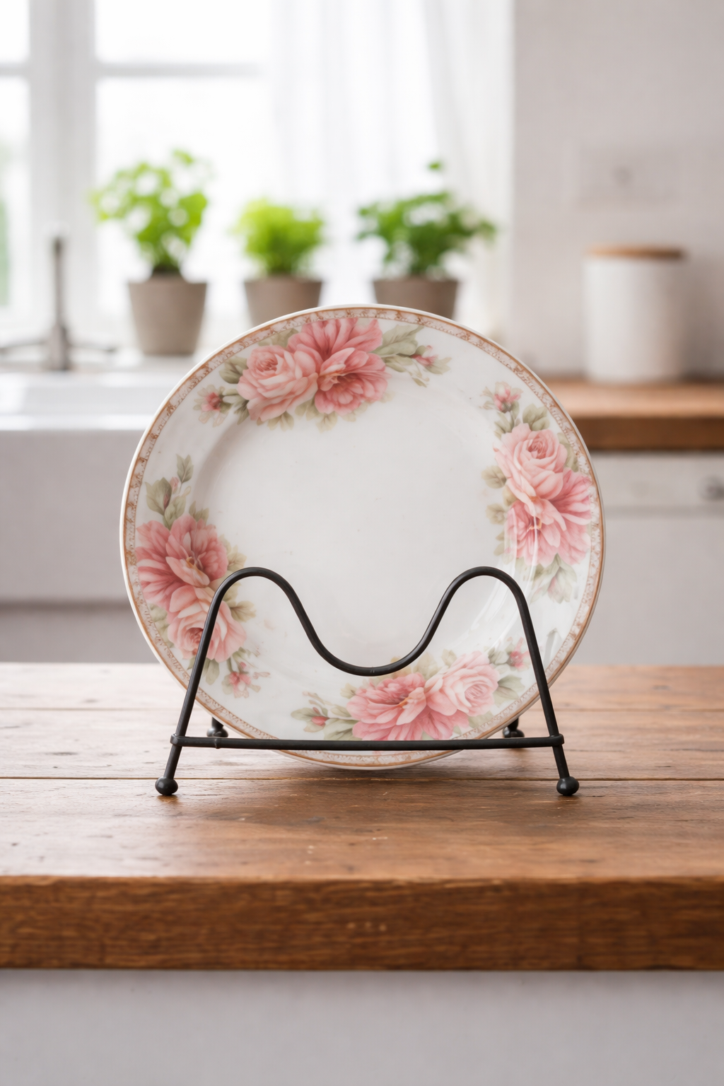 8" Plato plano con estampado