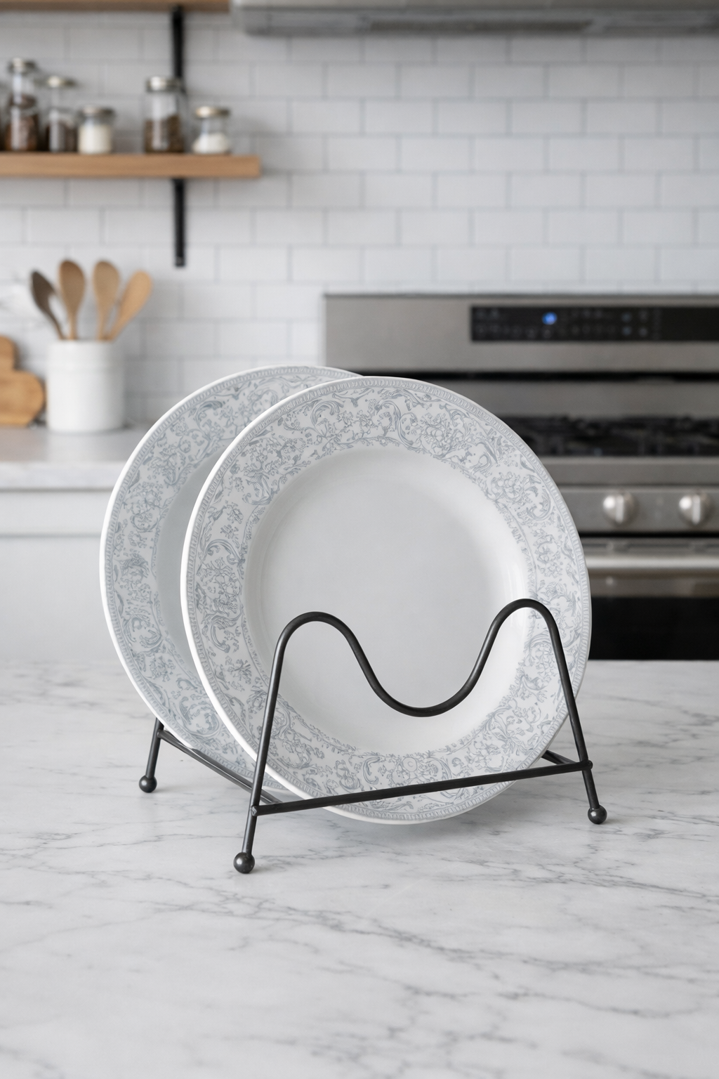 8" Plato plano con estampado