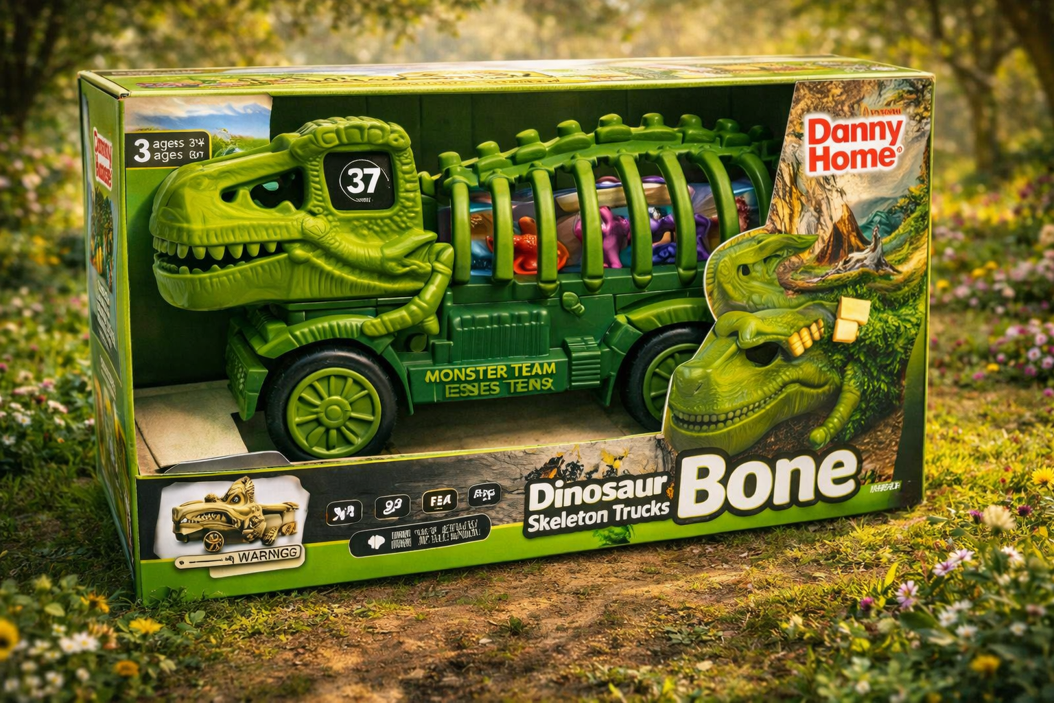 Carro Dinosaurio Esqueleto