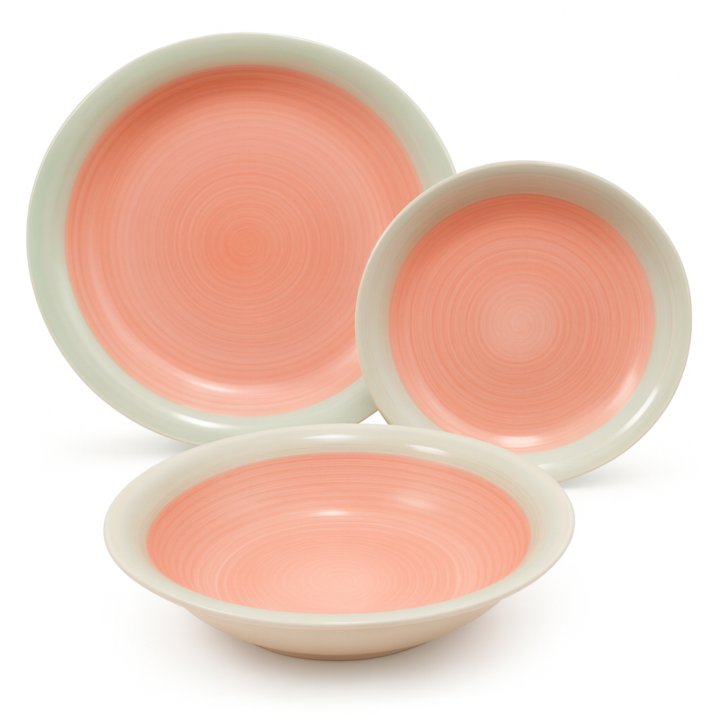 Set de plato y bowl de ceramica variedad