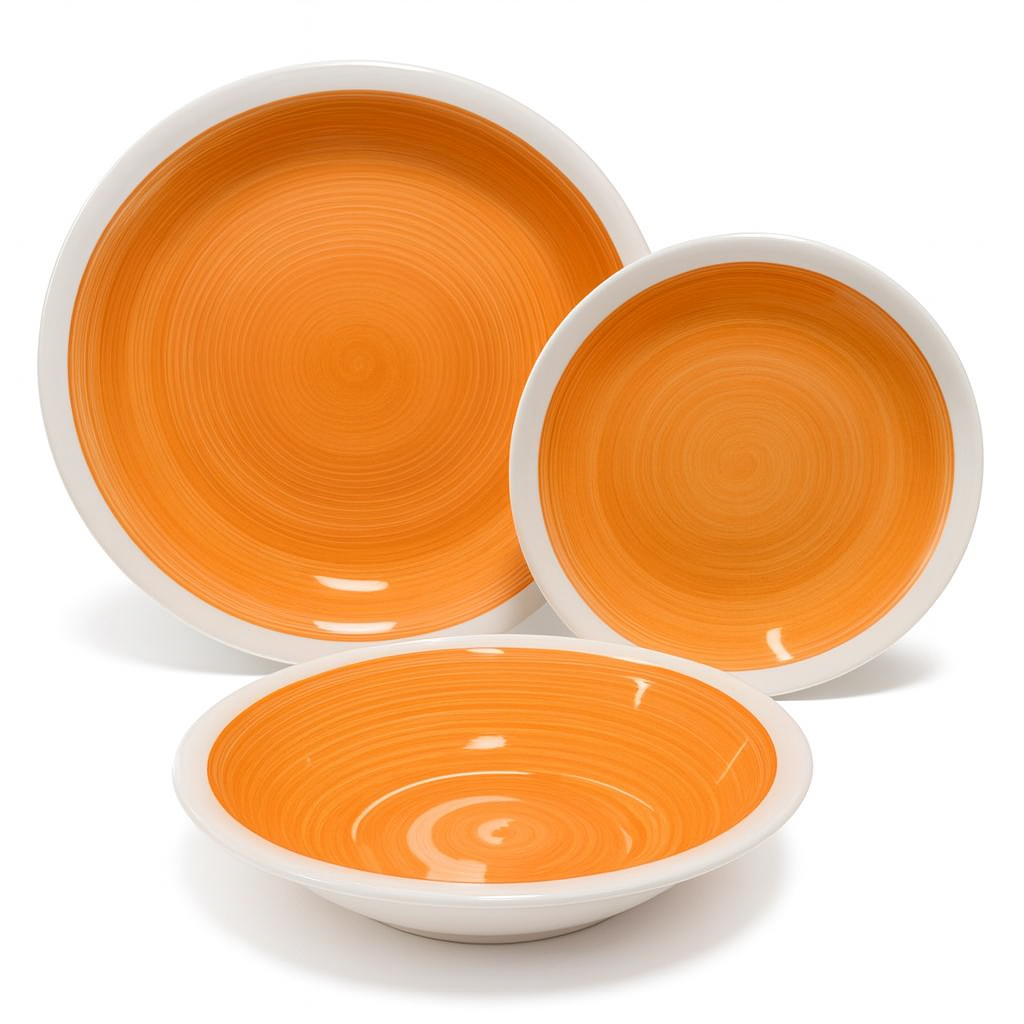 Set de plato y bowl de ceramica variedad