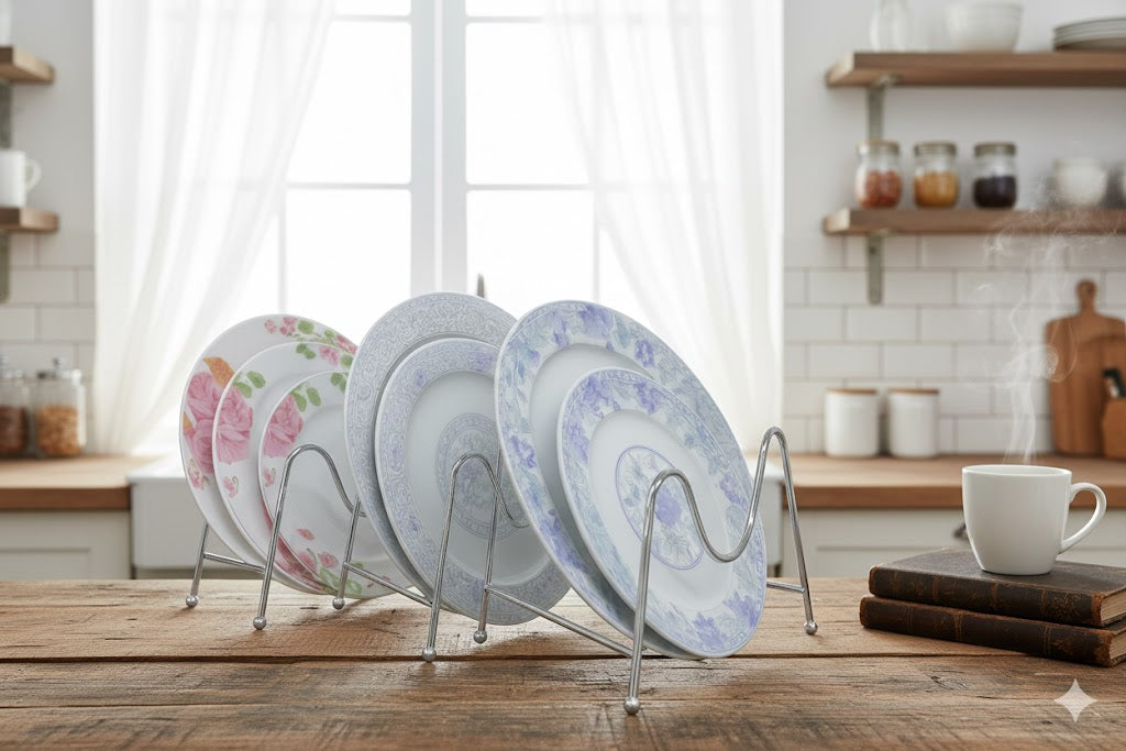 8" Plato plano con estampado
