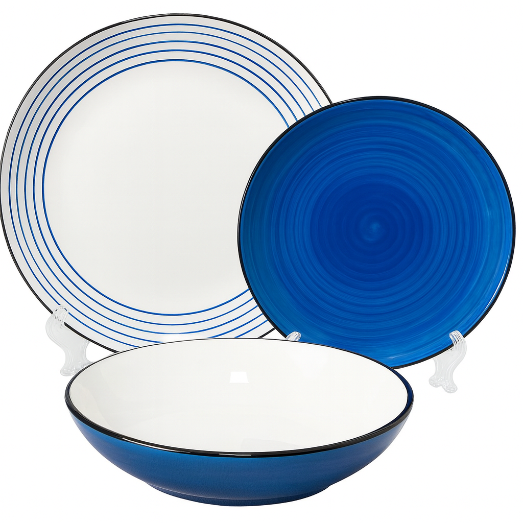 Set de plato y bowl de ceramica variedad