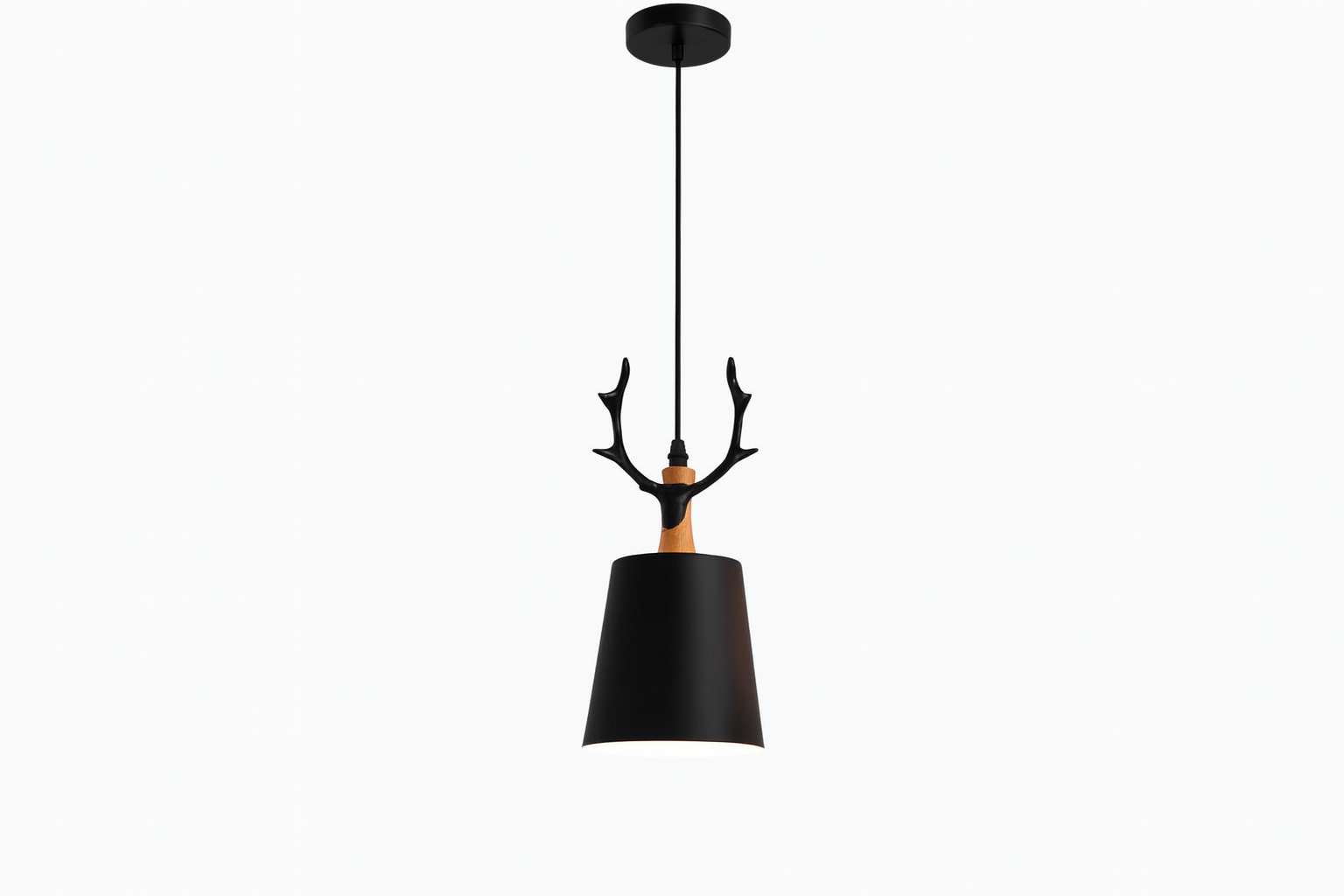 Lámpara LED Decorativa de Techo Colgante – Color Negro Ø250 mm