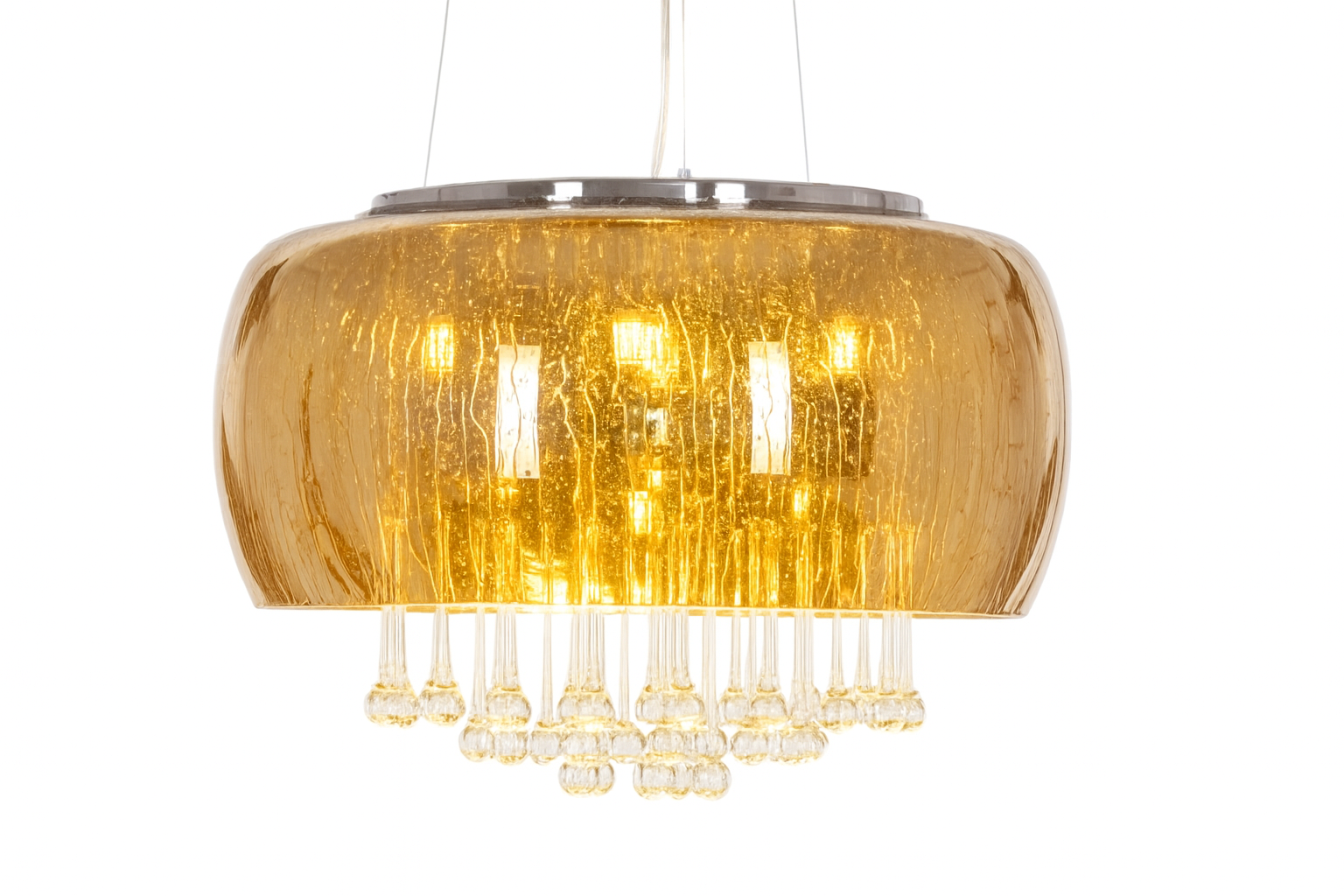 Lámpara colgante LED de cristal | 16.5 W – 3 tonos de luz – Color ámbar