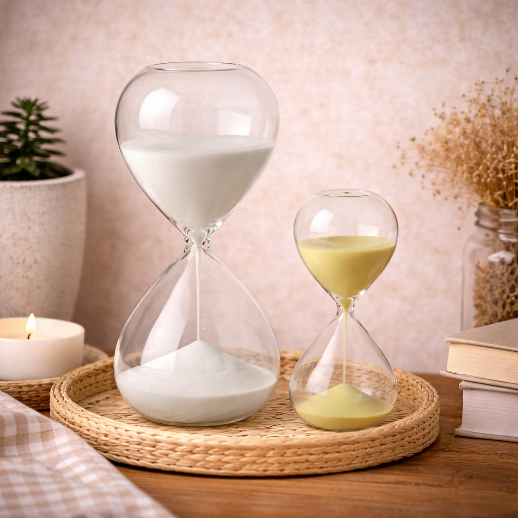 Reloj de arena decorativo