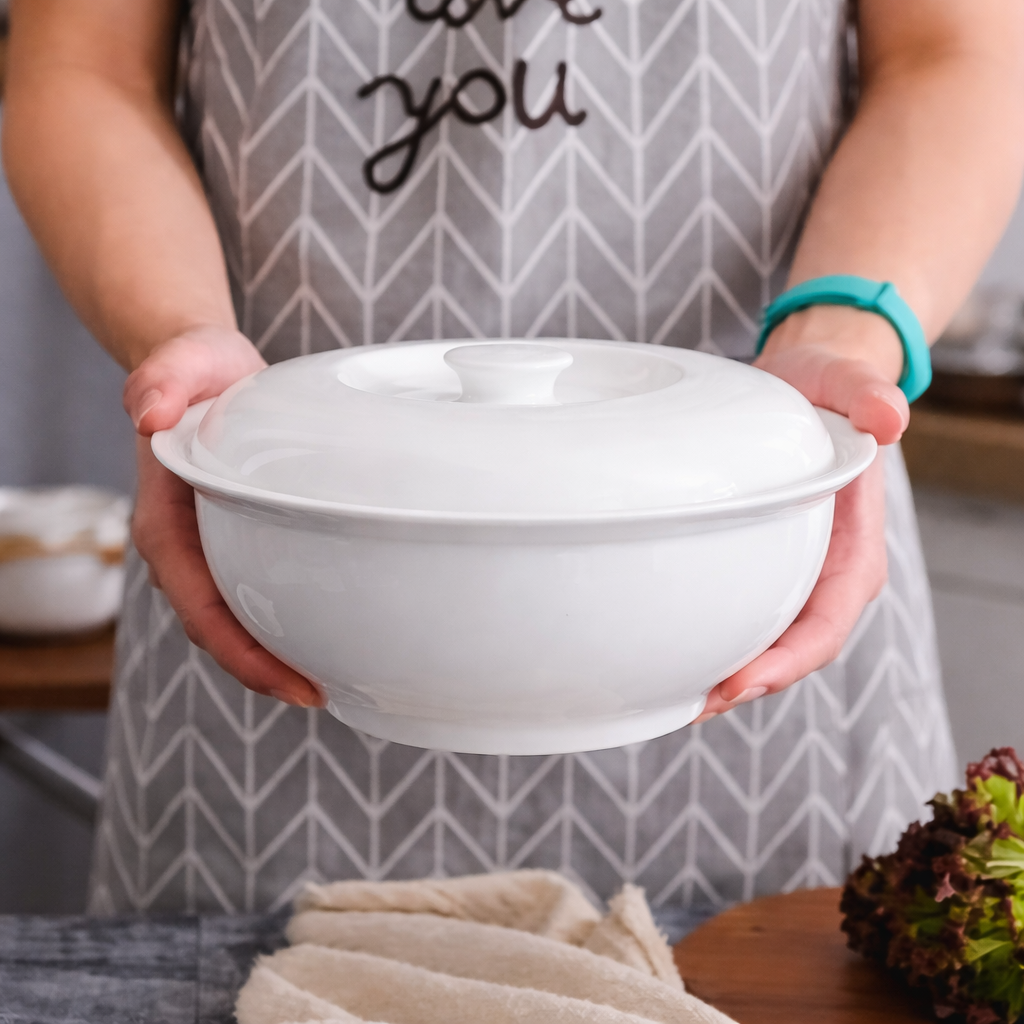 Bowl de ceramica con tapa