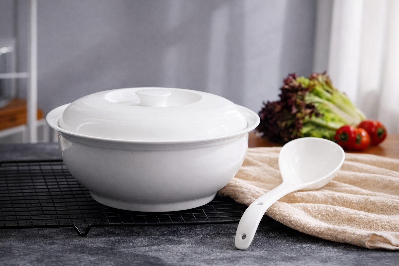 Bowl de ceramica con tapa