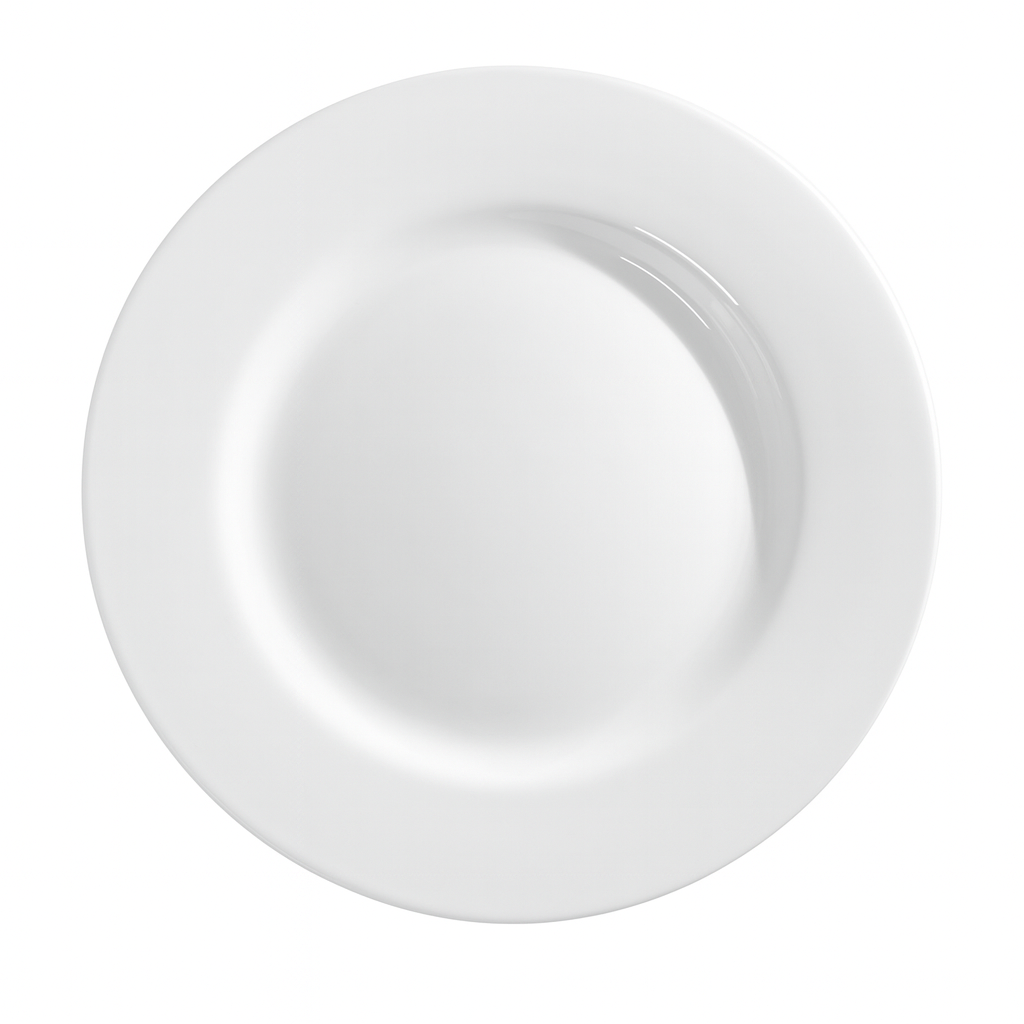 10" Plato blanco de ceramica