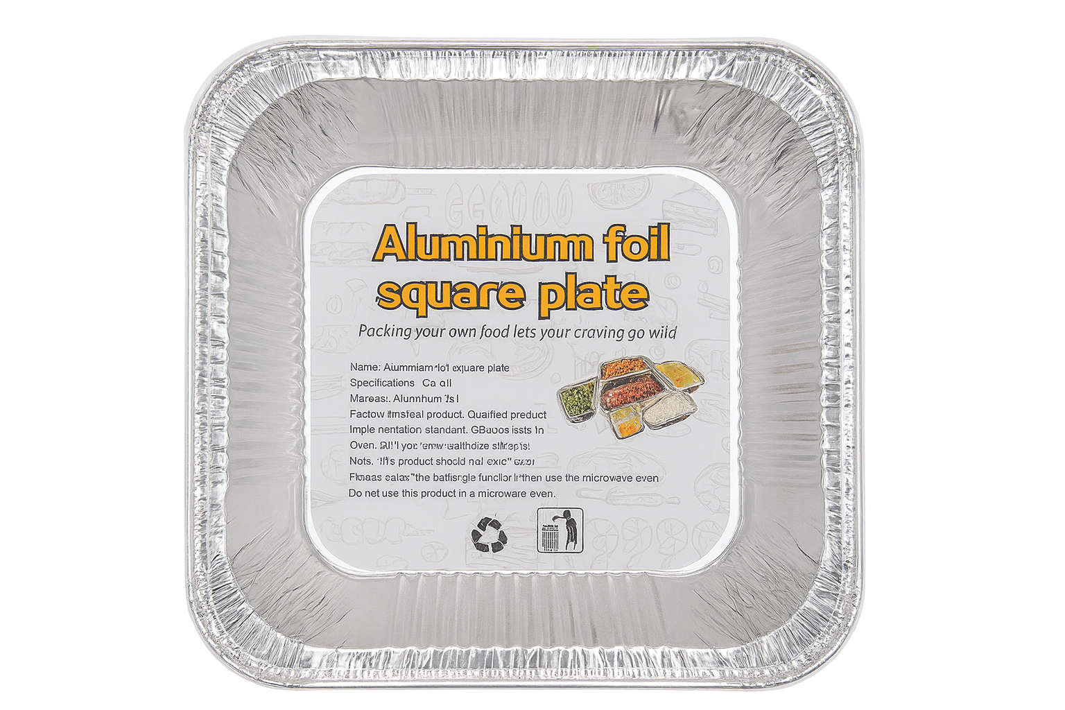 Bandeja de papel de aluminio