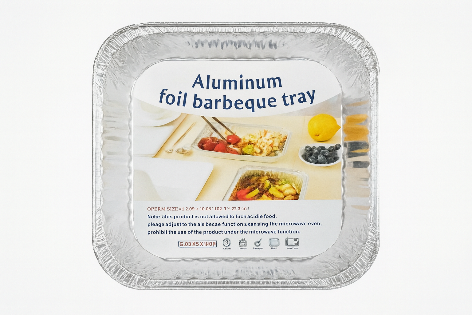 Bandeja de papel de aluminio