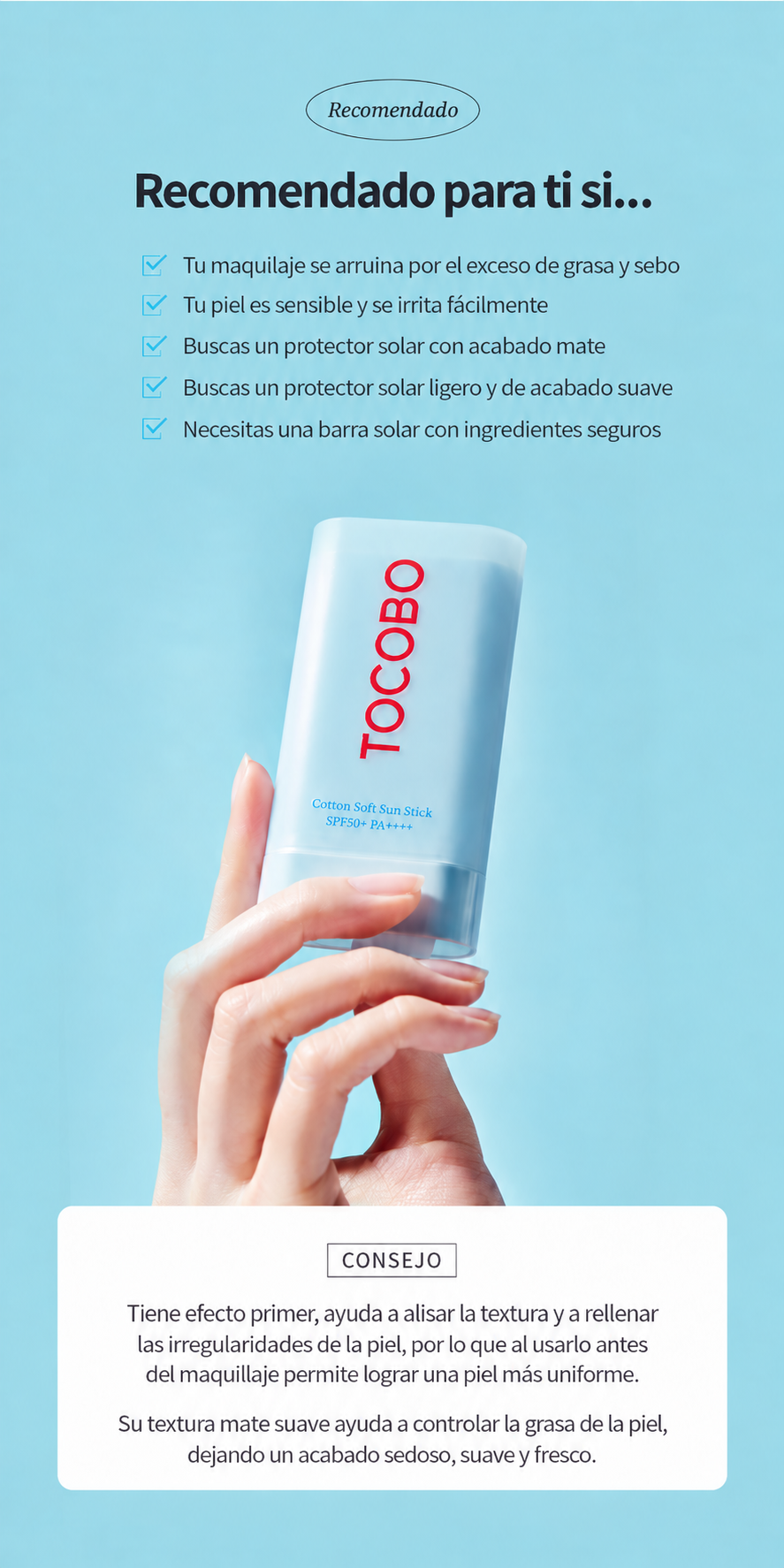 [ TOCOBO ] Cotton Soft Sun Stick SPF50+ PA++++