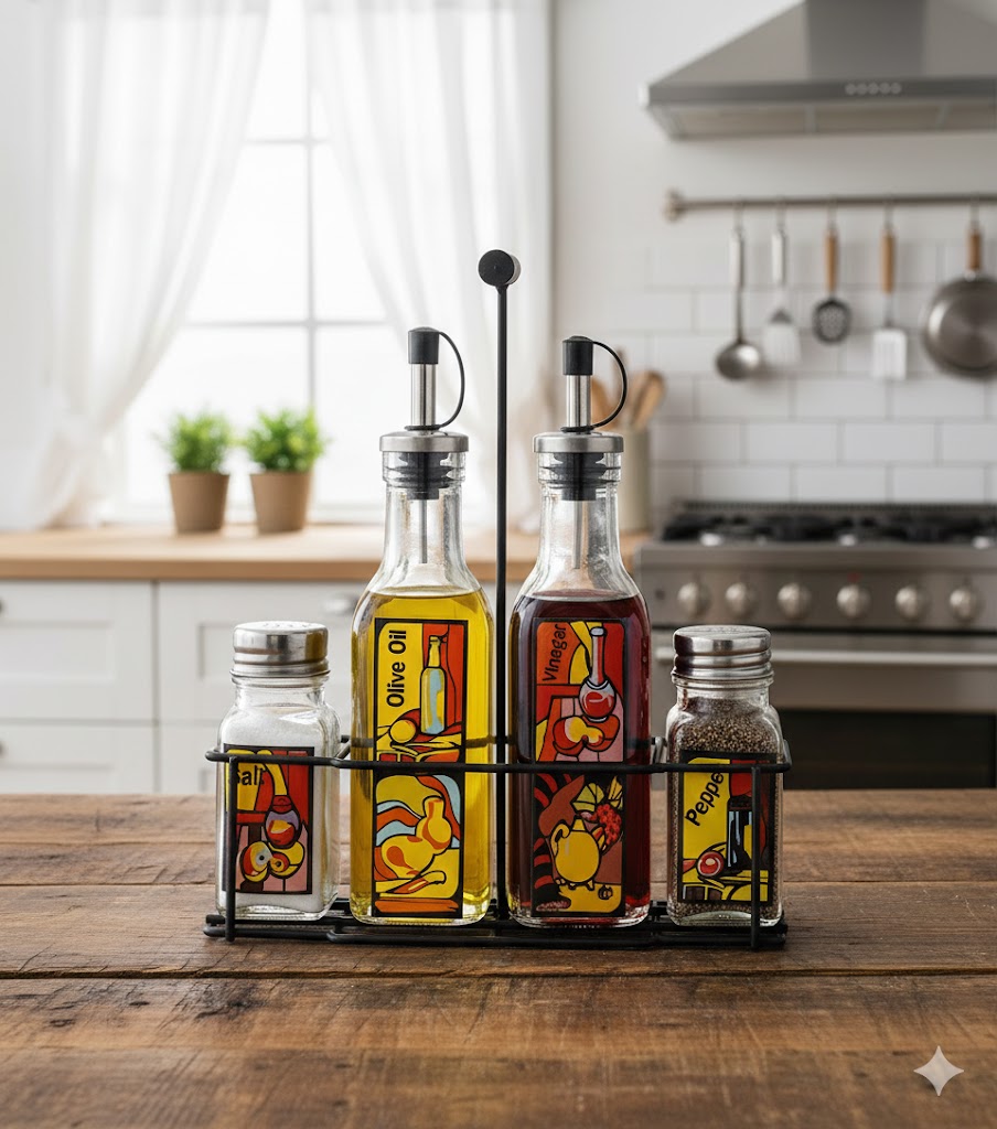 Set de cristal para condimentos KA