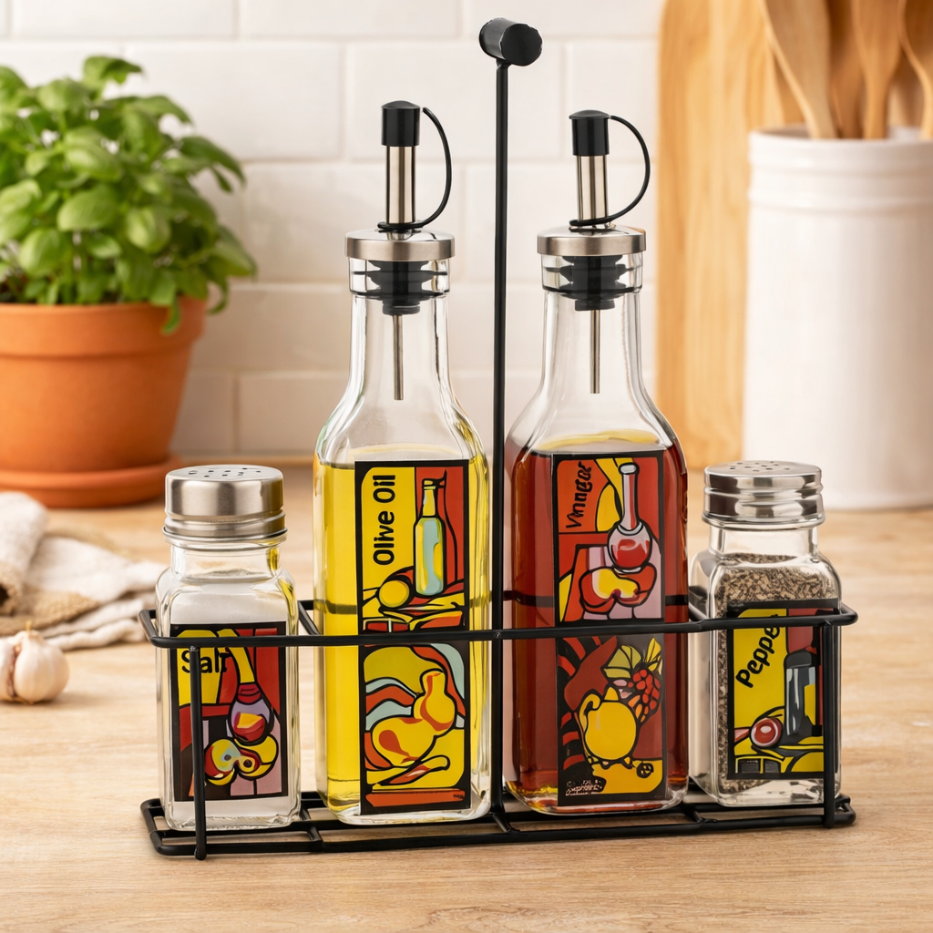 Set de cristal para condimentos KA