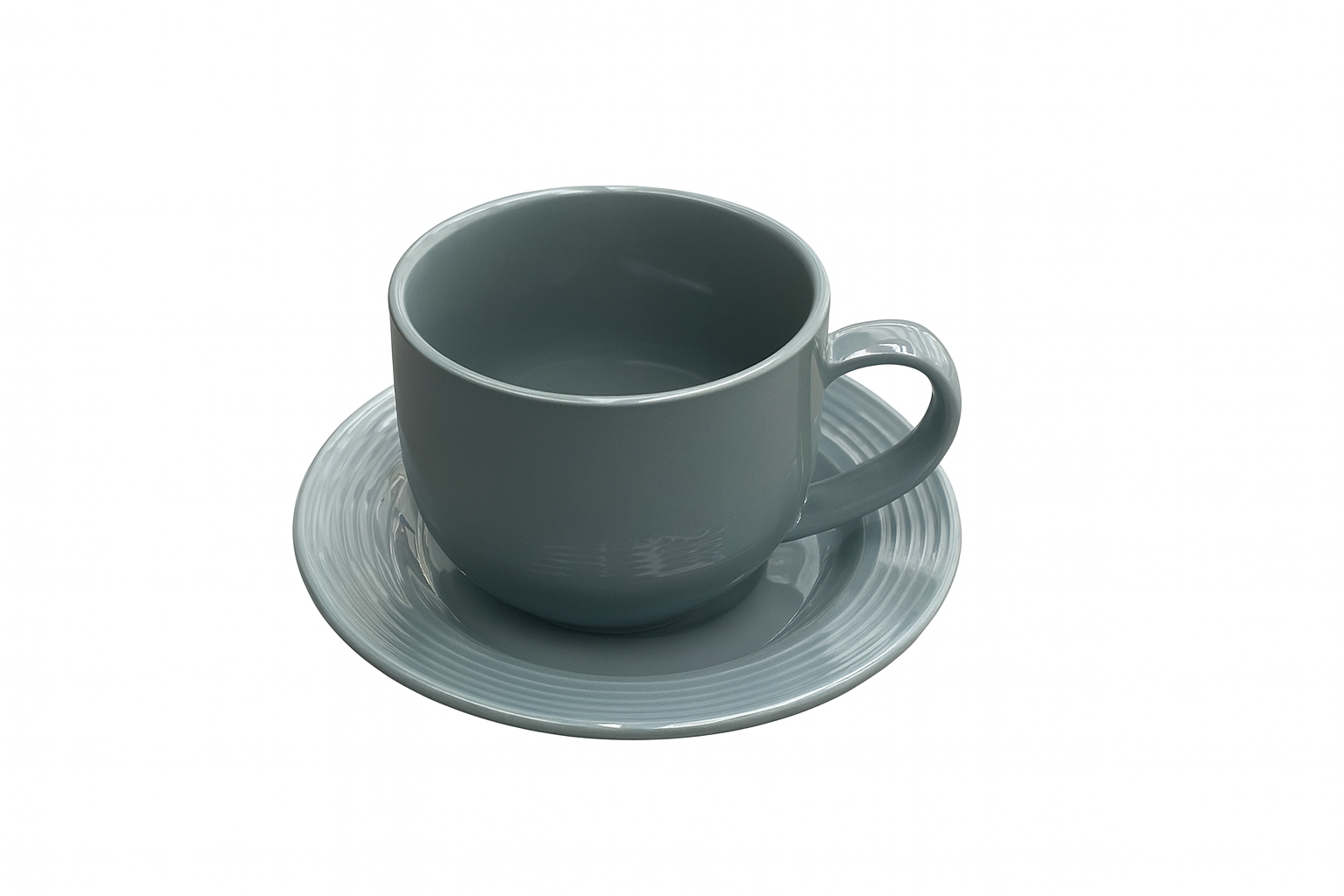 Set de taza y platillo de porcelana | 220 ml – 6 piezas