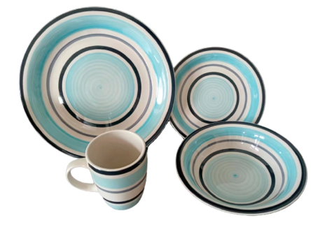 Vajilla de 16 piezas en color azul