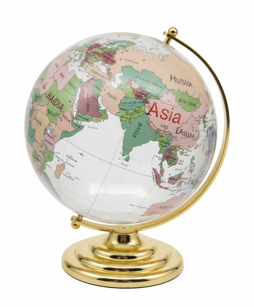 Adorno decorativo de globo del mundo para mesa.