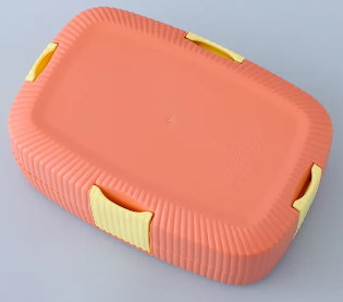 Caja de almuerzo de acero inoxidable.