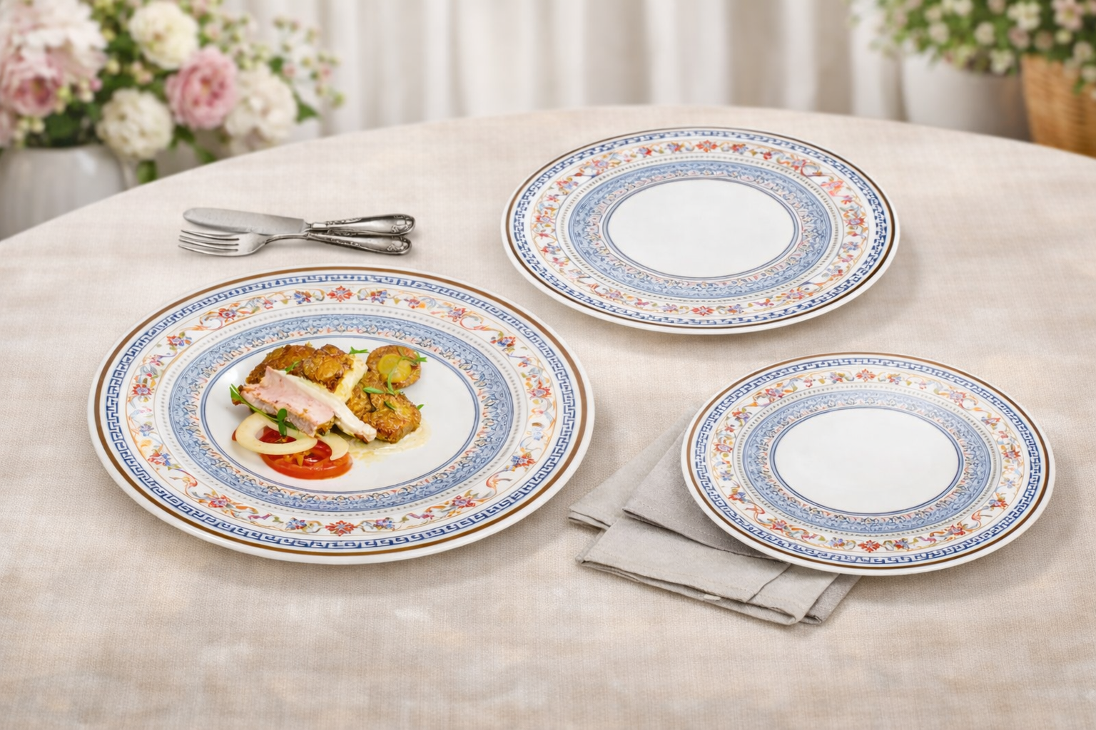 Juego de platos y bowls de 18 piezas