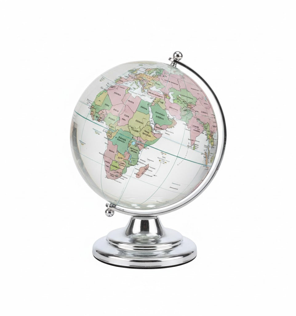 Adorno decorativo de globo del mundo para mesa