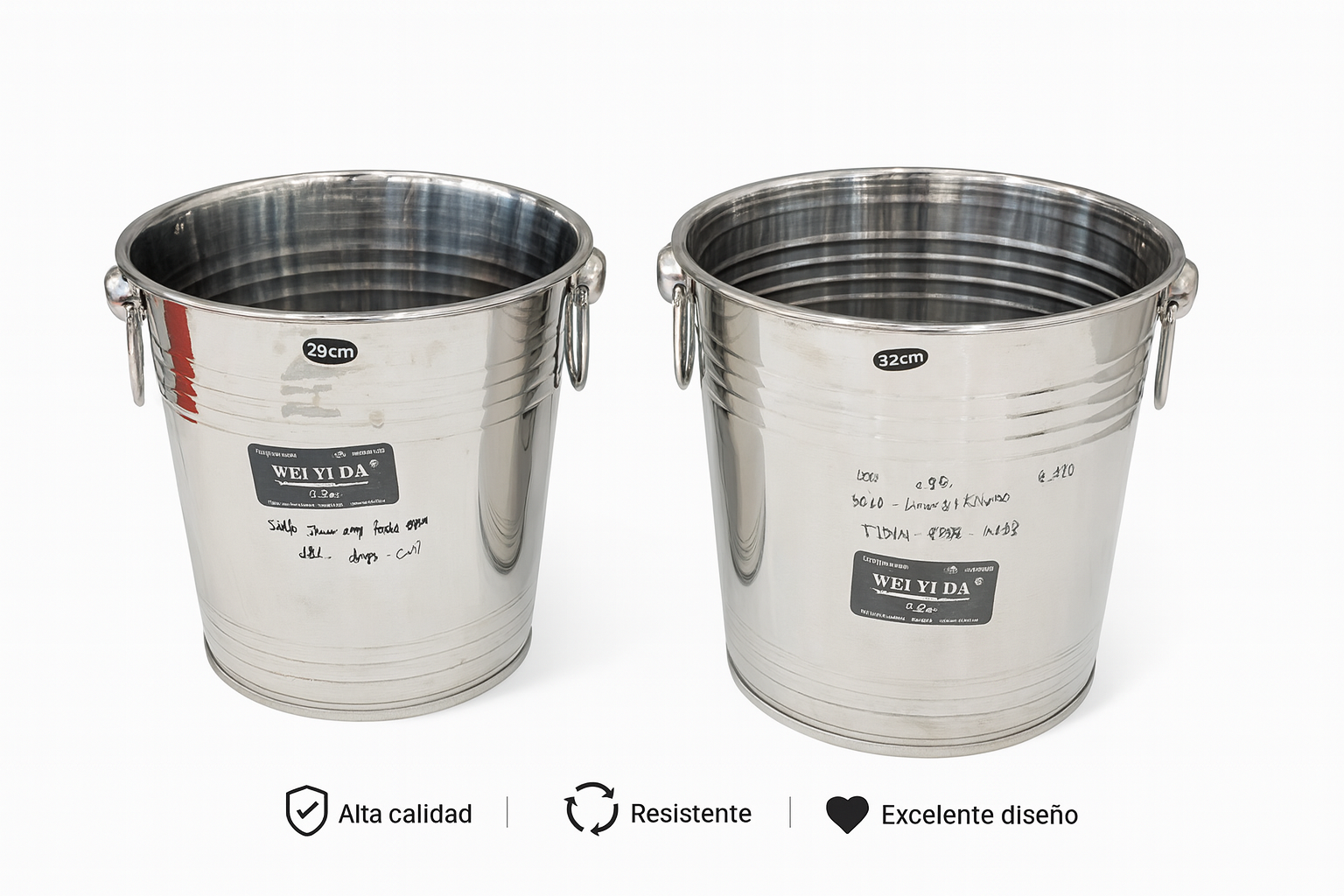 Cubeta para hielo de acero inoxidable