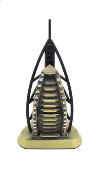 Adorno decorativo de edificio para mesa.