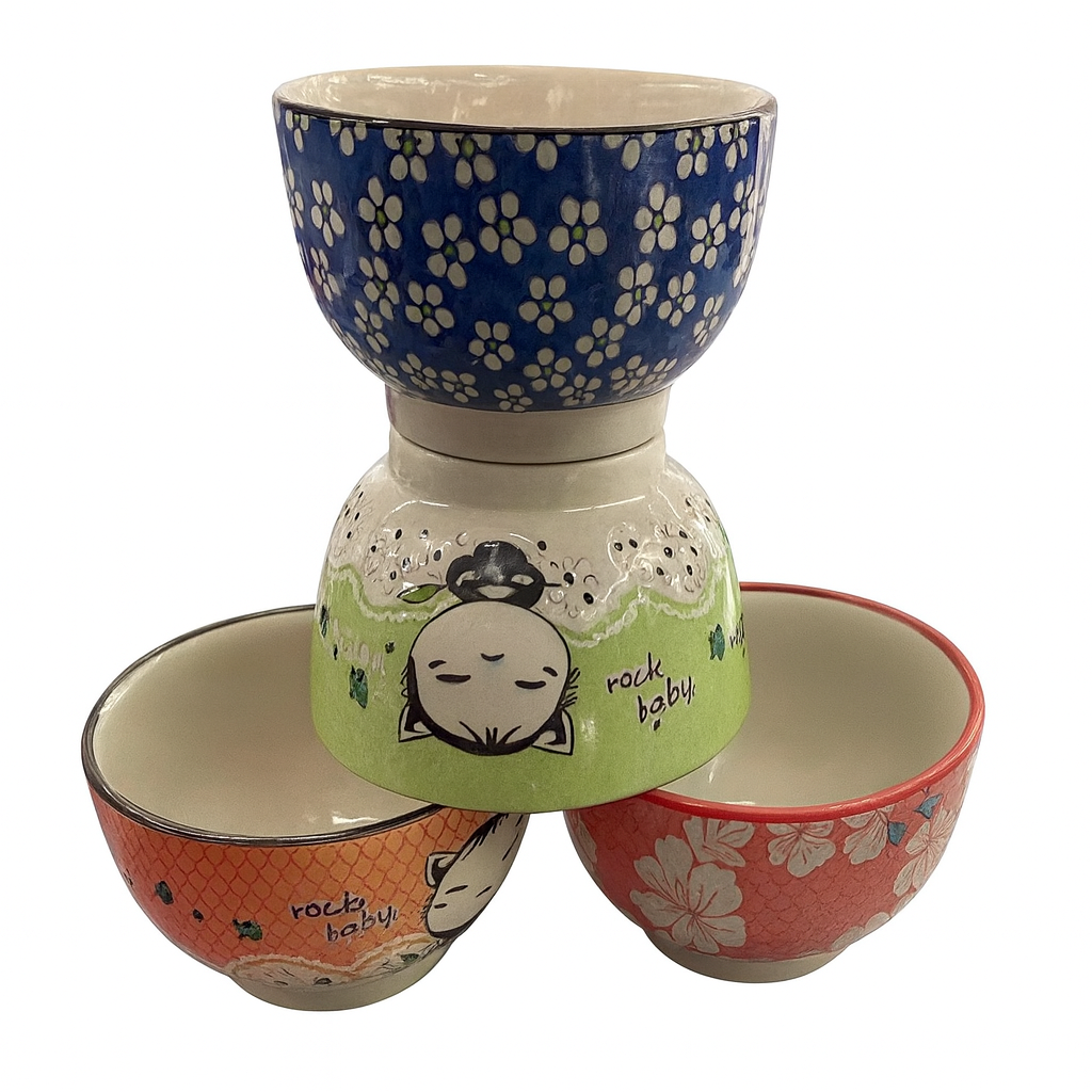 4.5" Tazon con estampado