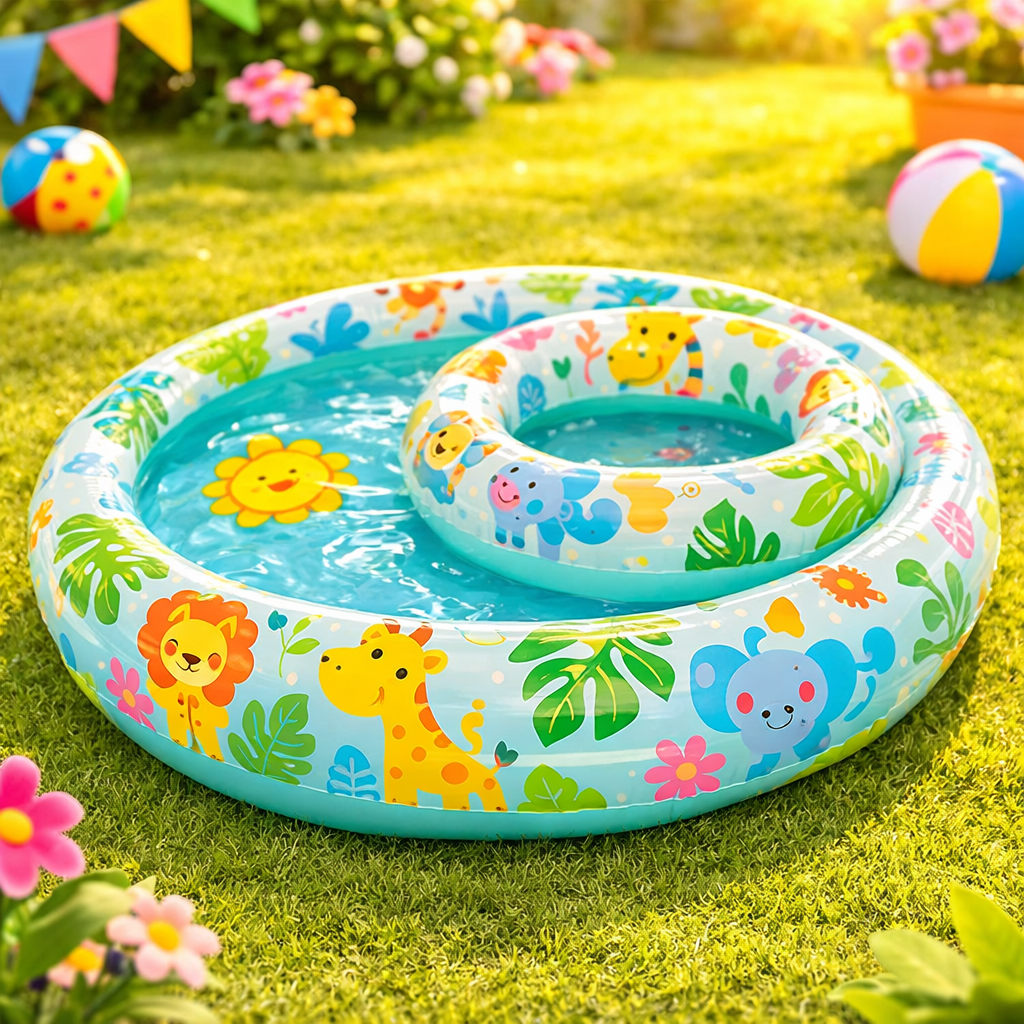 Piscinita para Niños con Diseño Animalitos