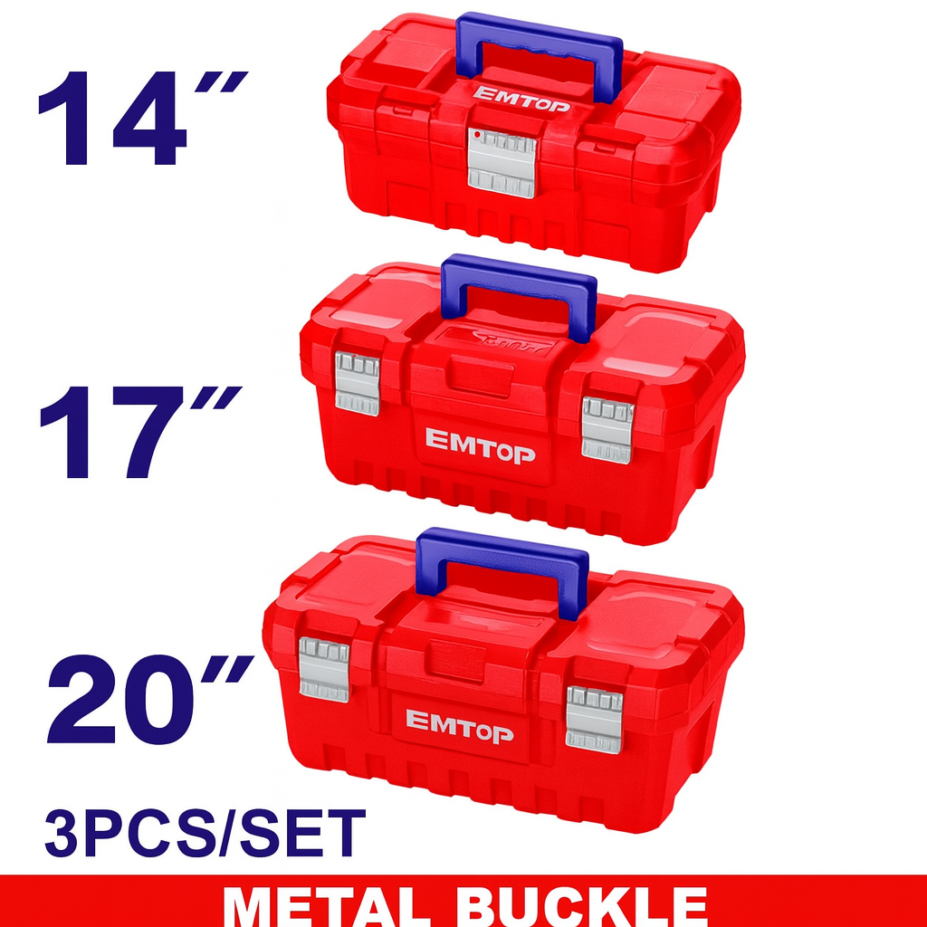 Juego de 3 cajas de herramientas de plástico