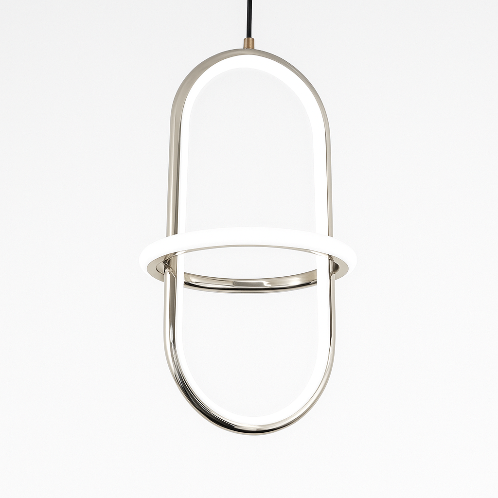 Lámpara LED Colgante Minimalista– Color Plateado