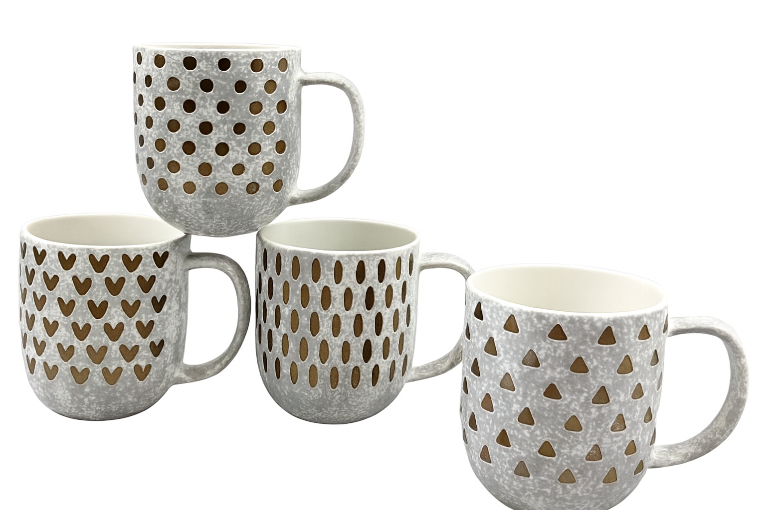 Set de tazas de porcelana | 400 ml – 4 piezas