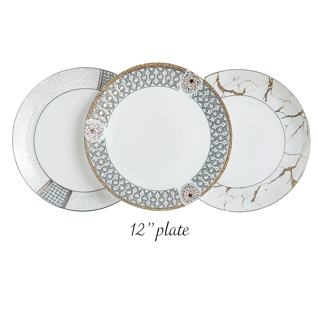 12" Plato con estampado