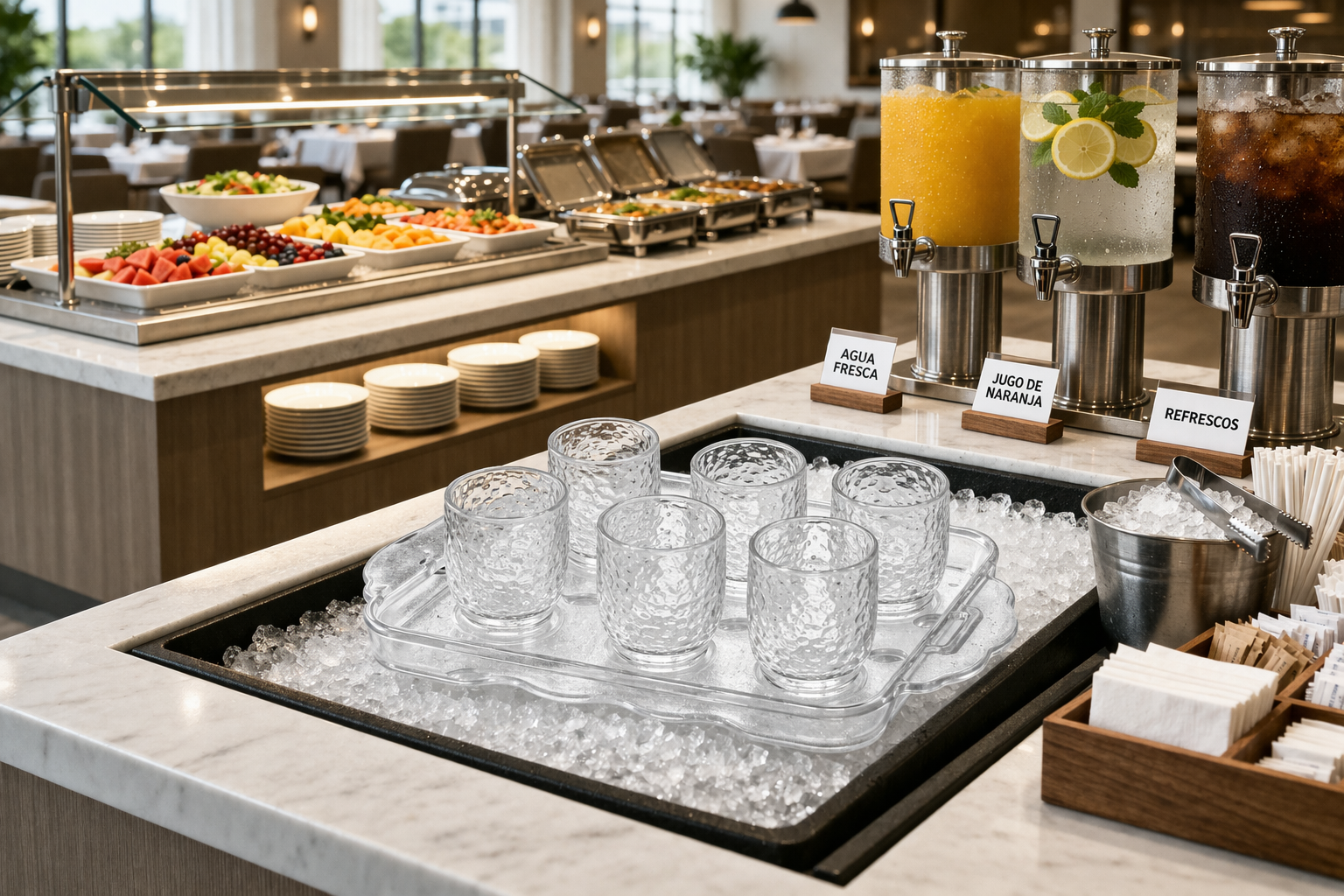 Set de Servicio de Cristal con Bandeja Integrada