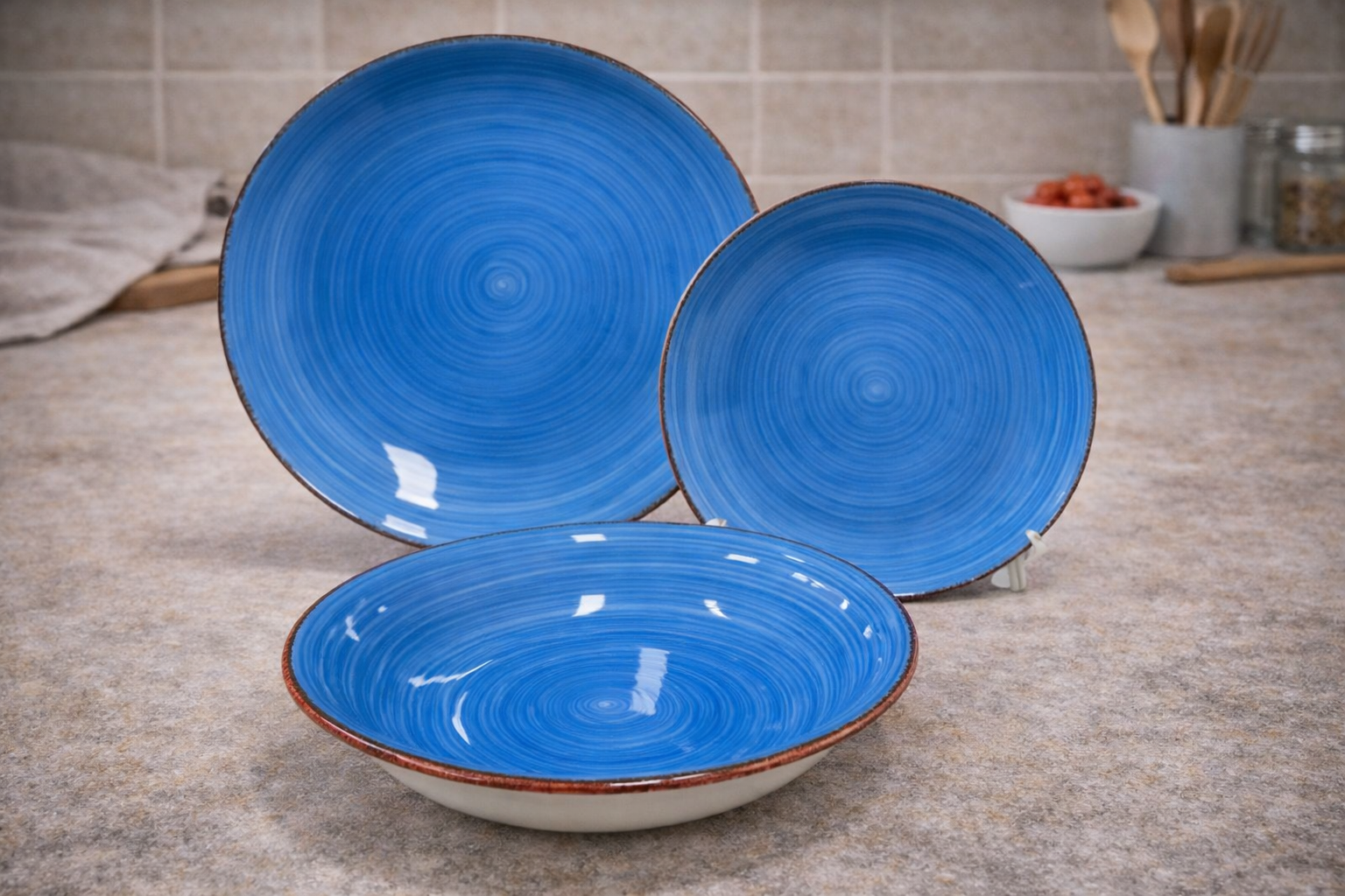 Set de plato y cuenco de ceramica variedad